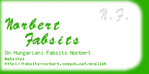 norbert fabsits business card
